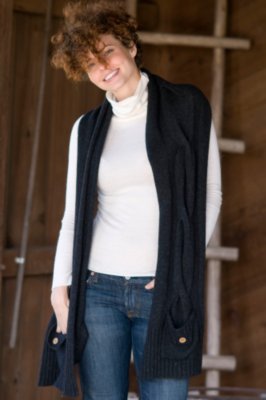 Women's Carolina Amato Cashmere-Blend Pocket Scarf