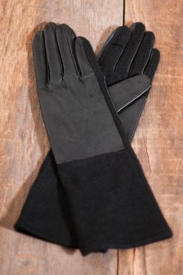 Women's Holed-It Leather and Wool Texting Gloves  