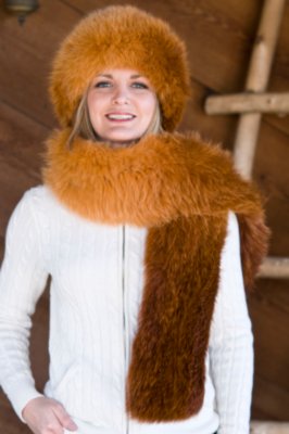 Long Knitted Fox Scarf