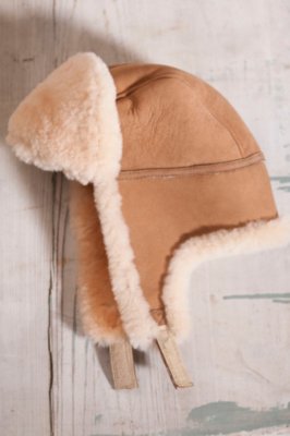 Sueded Sheepskin Aviator Hat
