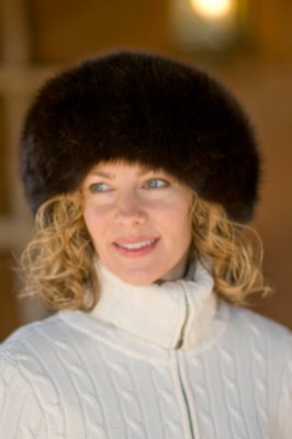 Women's Fox Hat with Leather Crown