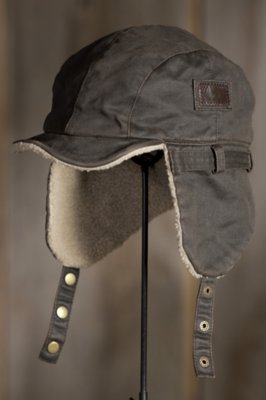 Weathered Cotton Aviator Winter Cap