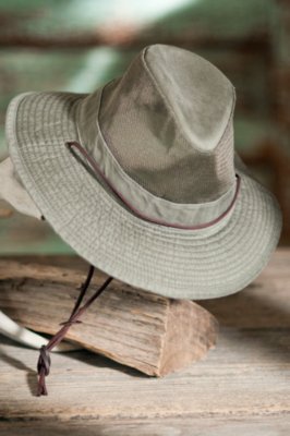 Garment Washed Twill Safari Hat