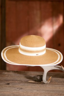 Women’s Striped Big Brim Straw Hat