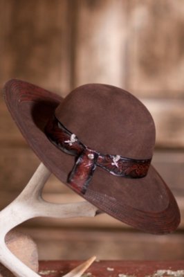 Women’s Moonflower Hat with Leather Trim