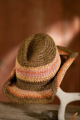 Women’s Western Crocheted Toyo Straw Hat