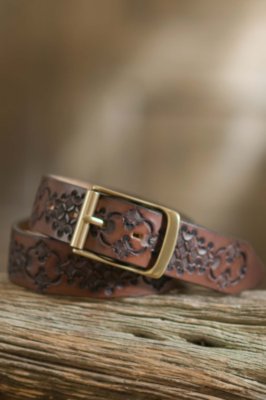 Men's Morrison Hand Tooled Belt