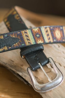 Men's Ruidoso Ridge Leather & Fabric Belt