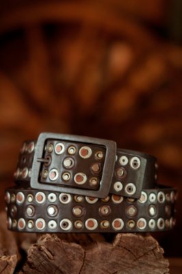 Women's Mega Pounded Nailheads Leather Belt