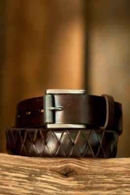 Indian Basket Weave Leather Belt