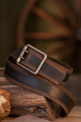 Leather Jean Belt with Skived Edges