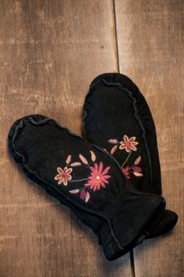 Women’s Deersuede Finger Mitt Mittens