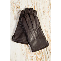 Overland Men's Fleece-Lined Lambskin Leather Gloves