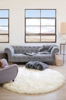6' Round Australian Sheepskin Rug