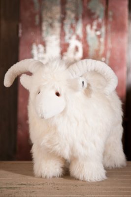 Large Lucky Sheepskin Stuffed Sheep