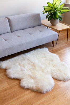 2-Pelt Side-By-Side Australian Sheepskin Rug