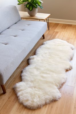 2-Pelt End-to-End Australian Sheepskin Rug 
