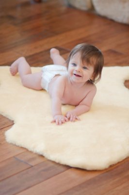 Sheepskin Baby Rug with Short Wool