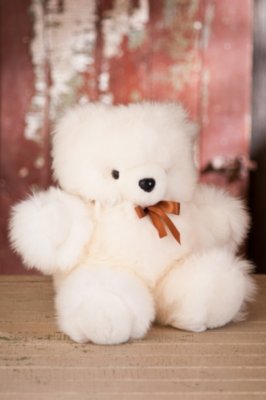 Stuffed Sheepskin Teddy Bear