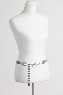 Women’s Silver Concho Chain Belt