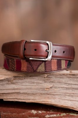 Livingston Fabric Leather Belt  