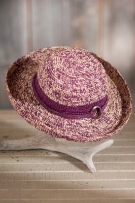 Women's Clarissa Crocheted Organic Raffia Hat