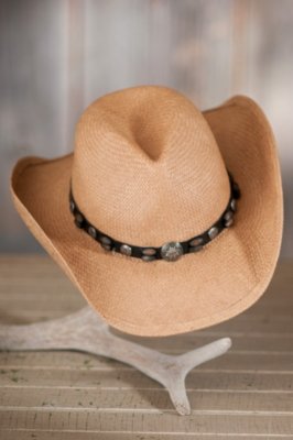 Western Toyo Straw Hat with Concho