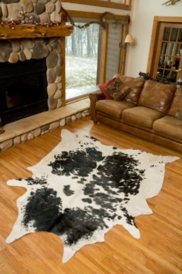 Black & White Spotted Cowhide Rugs