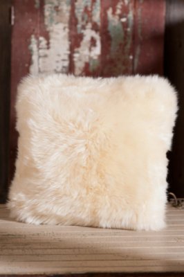 Double-Sided 18 x 18” Australian Long Wool Sheepskin Pillow