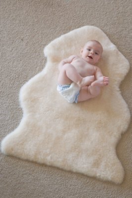 Sheepskin Baby Rug with Short Wool
