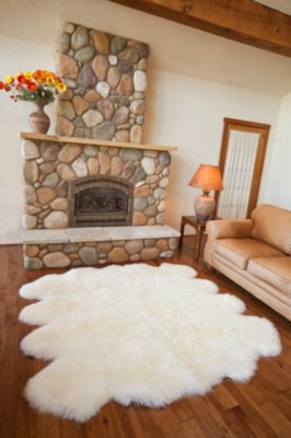8-Pelt Australian Sheepskin Rug, IVORY, Size 1 SIZE