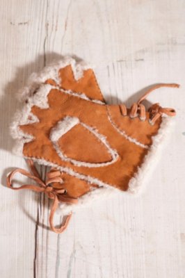 Women’s Fingerless Shearling Sheepskin Glove
