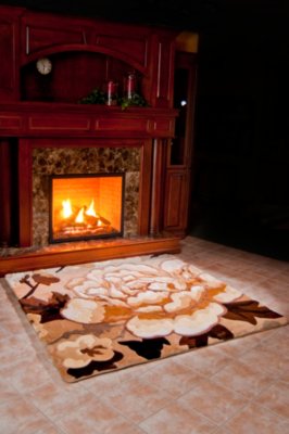 Beige Rose Australian Lambskin Rug