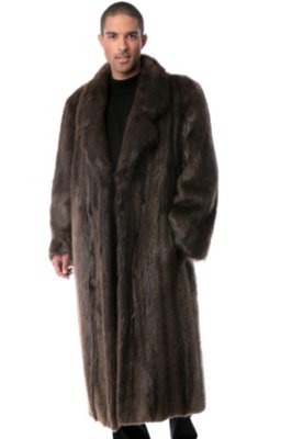 Men's Montague Full-Length Longhaired Beaver Fur Coat