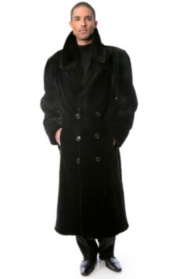 Men's Francisco Full-Length Sheared Beaver Fur Coat