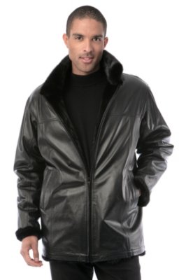 Men's Tristan Reversible Longhaired Danish Mink Fur Jacket