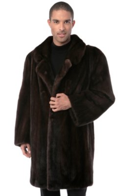 Men's Roscoe Longhaired Danish Mink Fur Car Coat
