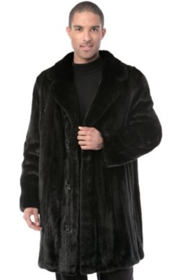 Men's Winston Longhaired Danish Mink Fur Car Coat