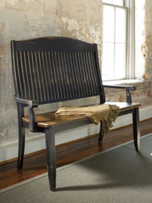 Upholstered Two-Seat Bench