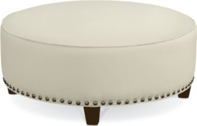 Brooklyn Round Plain Top Ottoman