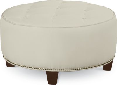 Brooklyn Round Button Top Ottoman