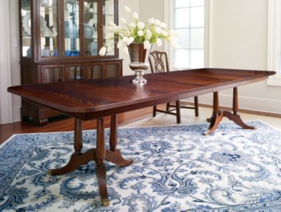Double Pedestal Dining Table