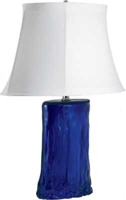 Accessories - Karel - Cobalt Blue Oval Recycled Glass Table Lamp