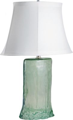 Karel - Green Oval Recycled Glass Table Lamp