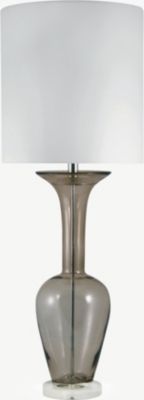 Janelle - Smoked Glass on Acrylic Base Table Lamp