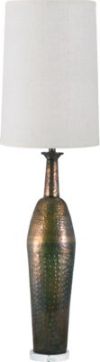 Ian - Rustic Copper Bomb Shell Table Lamp