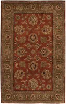 Prescott - Dark Rust/Dark Moss/Tan Rug - 5'x8'