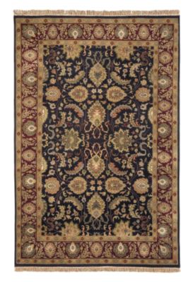 Bijou - Black/Burgundy/Gold Rug - 5'6