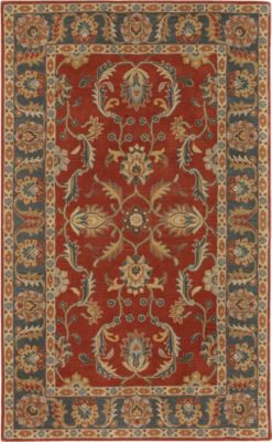 Raven - Rust Red/Kerry Blue Hand Tufted Rug-5'x8'