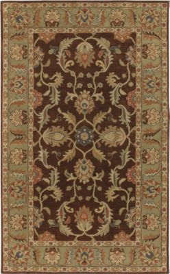 Raven - Chocolate/Sage Hand Tufted Rug - 5'x8'